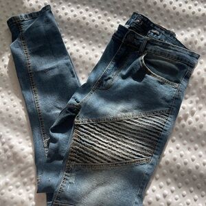 Men's Skinny Jeans in Blue Denim